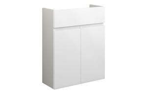 Clarence 500mm Slim Basin Unit - White Gloss (Grey Cab)